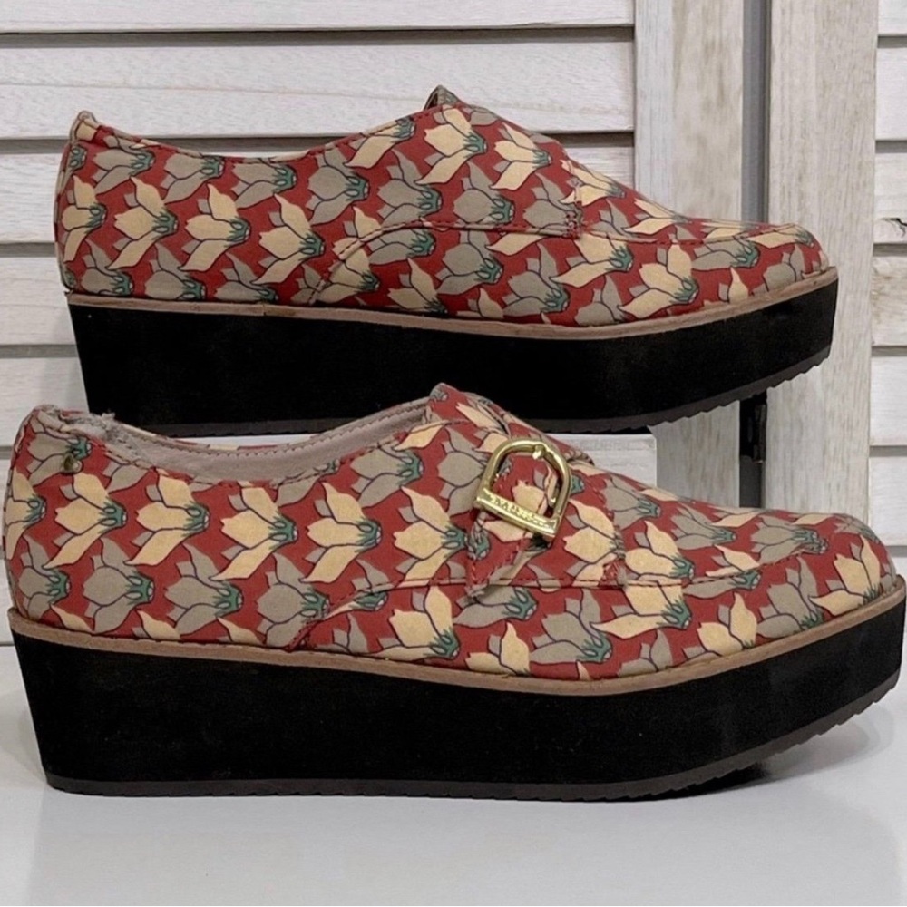 Rachel Antonoff Red and Cream Platform Shoes - Picture 3 of 10